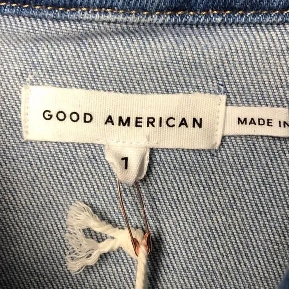 Good American | Fit For Success Blue Denim Jumpsuit NWT - Picture 5 of 5